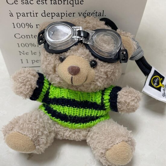 Flying Teddy Bear Plush Keychain with Outfit for Bags and Clothing Accessories

