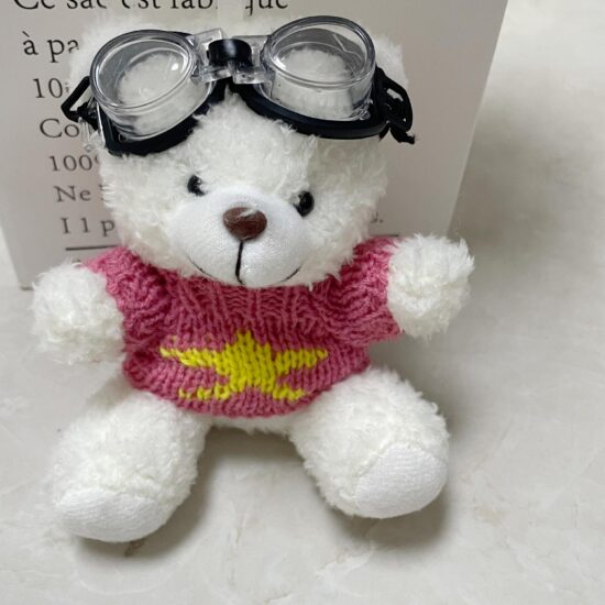 Flying Teddy Bear Plush Keychain with Outfit for Bags and Clothing Accessories

