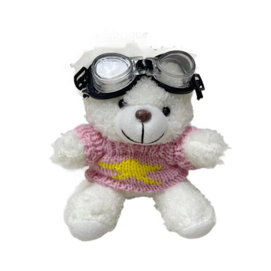 Flying Teddy Bear Plush Keychain with Outfit for Bags and Clothing Accessories

