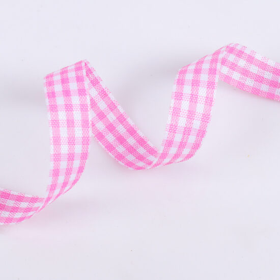 Trendy plaid ribbon for cake and floral packaging with Christmas design