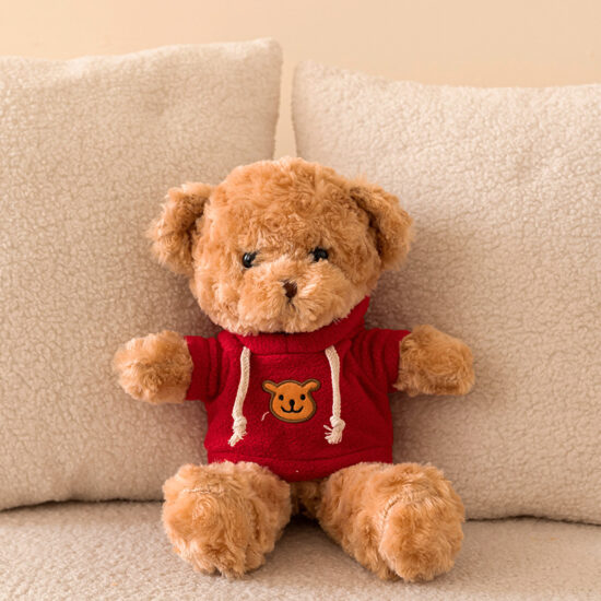 Rose teddy bear plush toy with cake design for Valentine's Day and romantic gifts