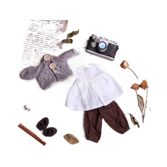 Handmade Waldorf cloth doll with custom dress-up outfits for girls