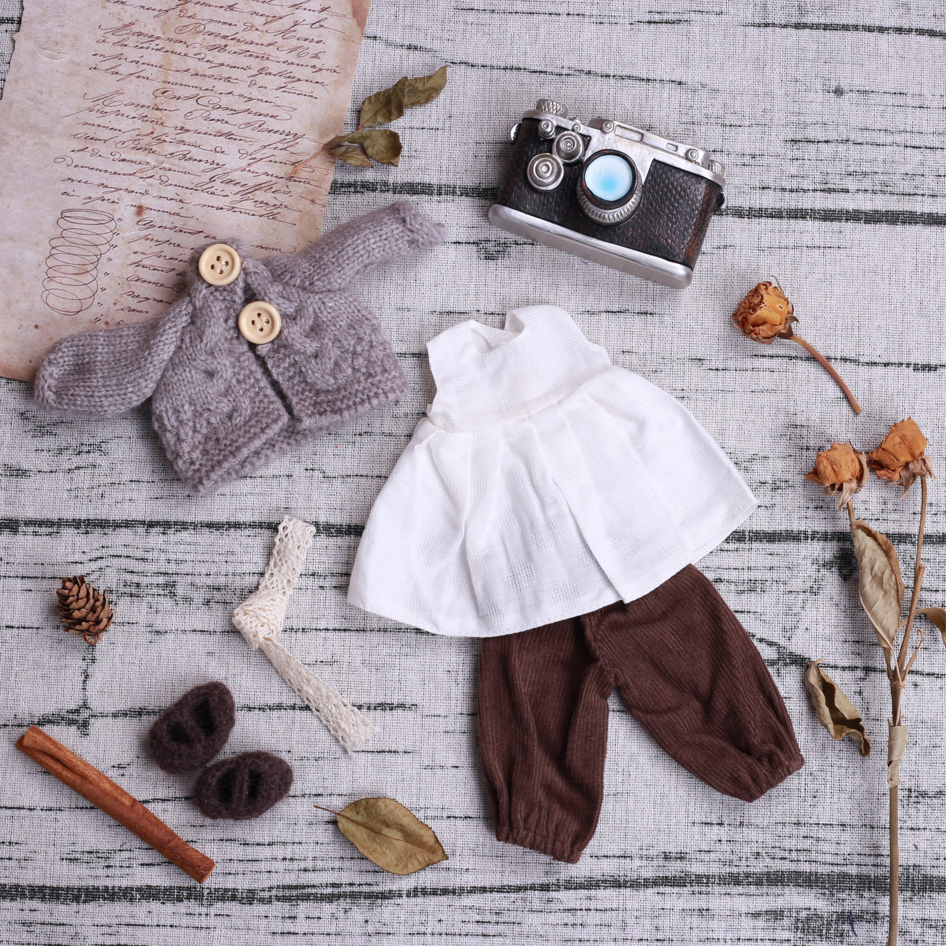 Handmade Waldorf cloth doll with custom dress-up outfits for girls