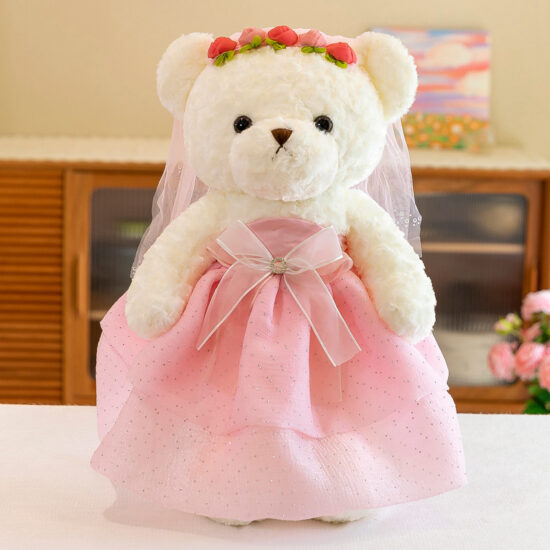 Wedding Teddy Bear Couple Plush Dolls for Gifts