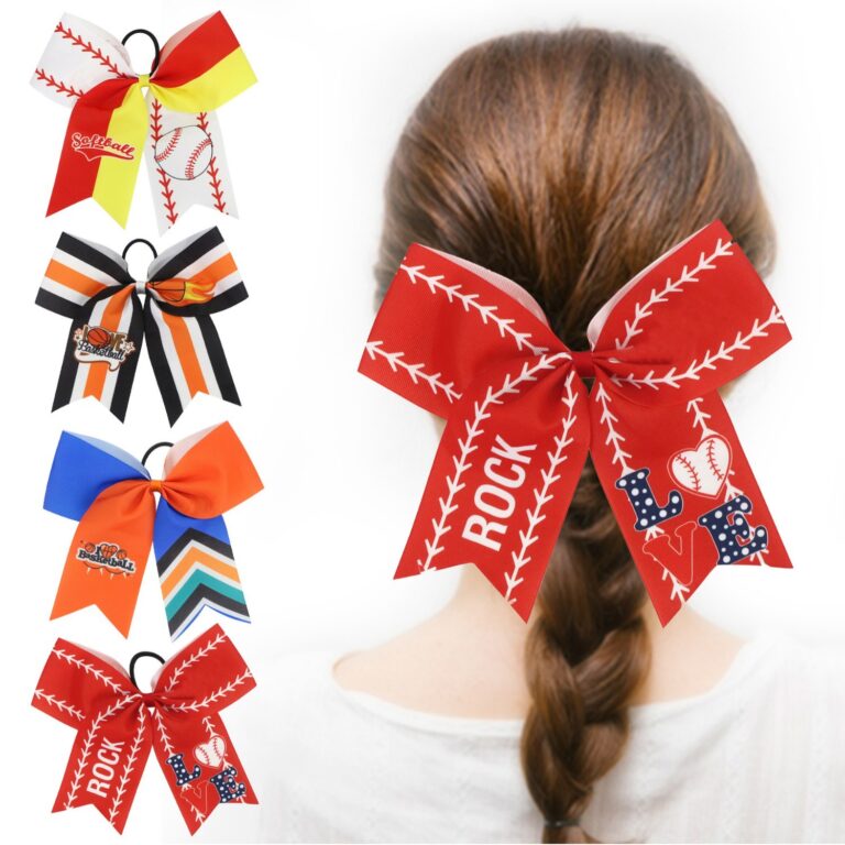 Colorful cheerleading hair bows for kids and dance team accessories
