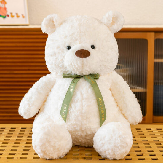 Medium size cartoon teddy bear plush toy for kids' birthday gift

