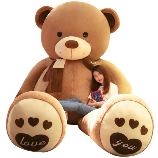 Cute Love Heart Teddy Bear Plush Toy – Dressed Stuffed Doll Gift for Girlfriend