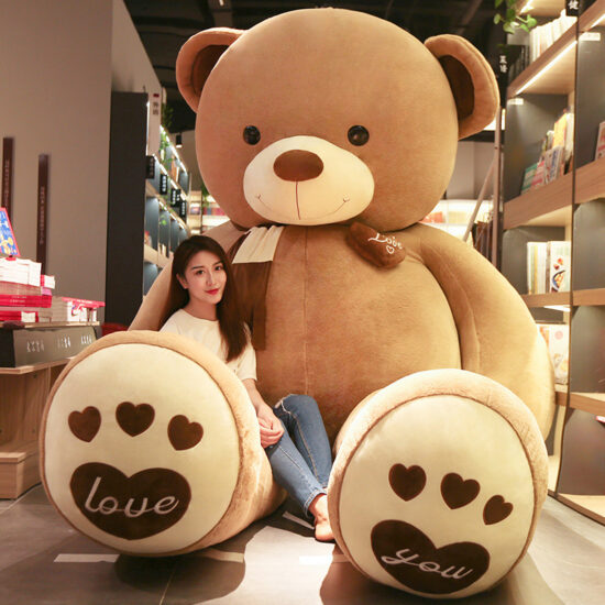Cute Love Heart Teddy Bear Plush Toy – Dressed Stuffed Doll Gift for Girlfriend