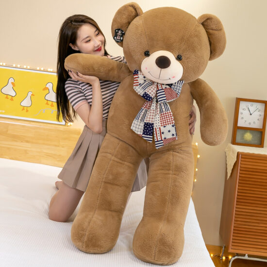 Giant Teddy Bear Plush with Bow Tie – Large Hugging Bear Sleeping Pillow