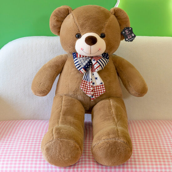 Giant Teddy Bear Plush with Bow Tie – Large Hugging Bear Sleeping Pillow