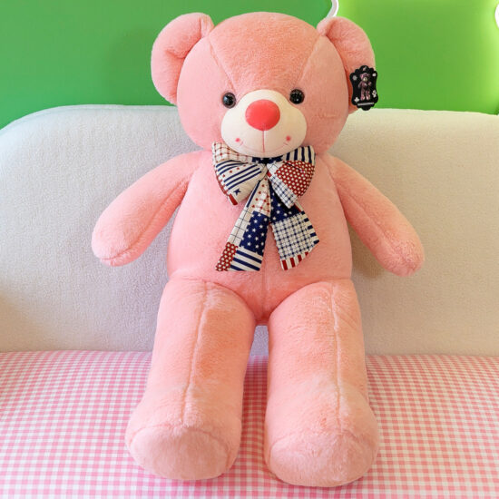 Giant Teddy Bear Plush with Bow Tie – Large Hugging Bear Sleeping Pillow