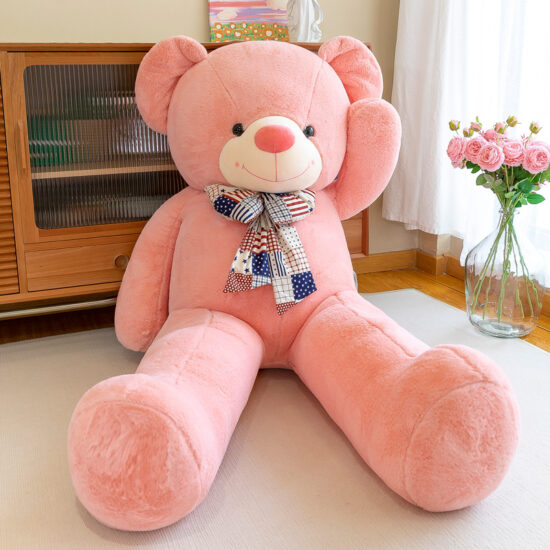 Giant Teddy Bear Plush with Bow Tie – Large Hugging Bear Sleeping Pillow