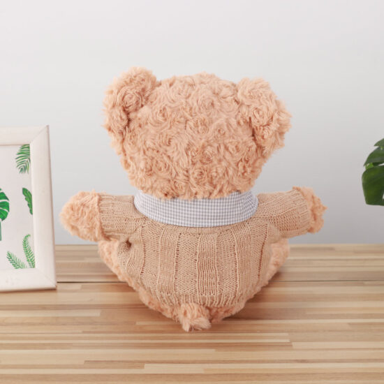 Shirt Collar Teddy Bear Plush Toy – Cute Stuffed Bear with Sweater for Wholesale