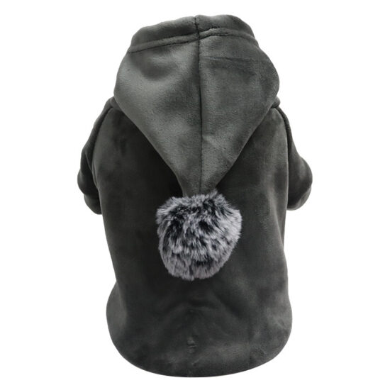 Warm plush hoodie for small dogs and cats in winter