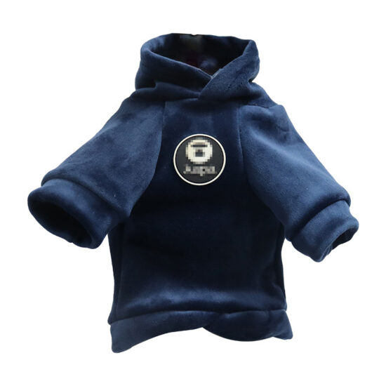 Warm plush hoodie for small dogs and cats in winter