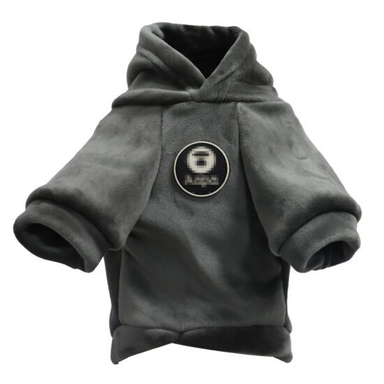 Warm plush hoodie for small dogs and cats in winter