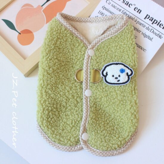 Thick fleece winter pet vest for small dogs and cats
