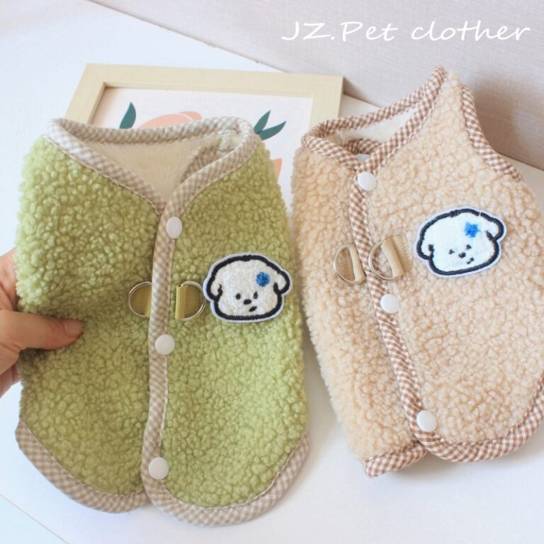 Thick fleece winter pet vest for small dogs and cats