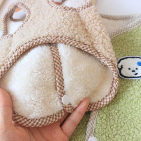 Thick fleece winter pet vest for small dogs and cats