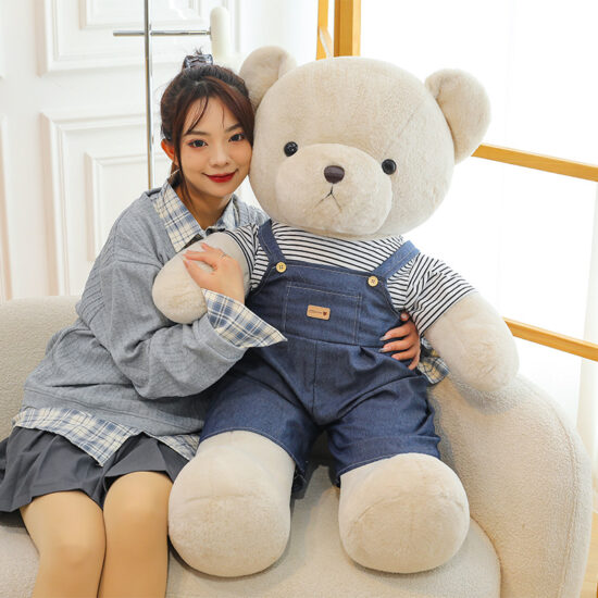  Cute dressed teddy bear plush toy soft doll pillow gift