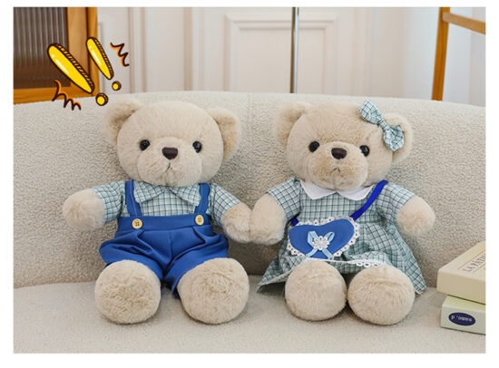  Cute dressed teddy bear plush toy soft doll pillow gift