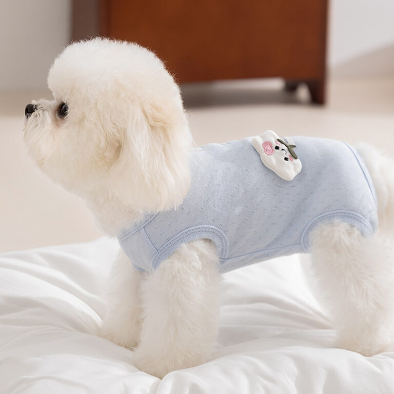 Four-legged cloud print pet recovery jumpsuit – post-surgery suit for dogs and cats